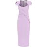 Roland MOURET midi dress with draped detailing  - Pink - female - Size: 12