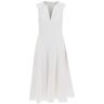 Roland MOURET cotton poplin midi dress in  - White - female - Size: 8