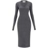 SPORTMAX 'divo' knitted midi dress  - Grey - female - Size: Small