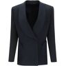 BLAZE MILANO 'heart smoking novalis' double-breasted blazer in crepe satin  - Blue - female - Size: 2