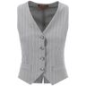 MAX MARA STUDIO abavo pinstriped waistcoat in light wool  - Grey - female - Size: 42