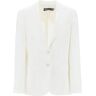 POLO RALPH LAUREN single-breasted linen jacket  - White - female - Size: 4