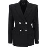 Versace hourglass double-breasted blazer  - Black - female - Size: 42