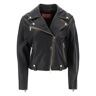 DIESEL 'l-edmea' lamb leather biker jacket  - Brown - female - Size: 40