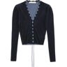 DION LEE two-tone lace-up cardigan  - Black - female - Size: Medium