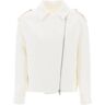 BRUNELLO CUCINELLI cotton-linen biker jacket  - White - female - Size: 40