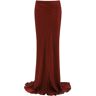 ANN DEMEULEMEESTER 'madeleen' satin maxi skirt with train  - Red - female - Size: 42