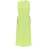 MONCLER column dress with pleated detailing  - Green - female - Size: 42