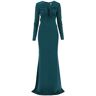 Roland MOURET maxi dress with plunging neckline  - Green - female - Size: 10