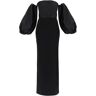 SOLACE LONDON maxi dress carmen with balloon sleeves  - Black - female - Size: 10