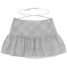 ALESSANDRA RICH prince of wales miniskirt  - Grey - female - Size: 42