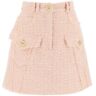 BALMAIN mini skirt in tweed  - Pink - female - Size: 36