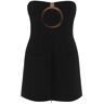FERRAGAMO bustier mini dress with tulle insert  - Black - female - Size: 40