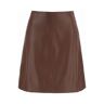 WEEKEND MAX MARA ocra skirt in nappa leather with braided details  - Brown - female - Size: 42