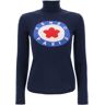 Kenzo target wool turtleneck sweater  - Blue - female - Size: Extra Small