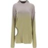 MONCLER X RICK OWENS subhuman cut-out cashmere sweater  - Beige - female - Size: Small