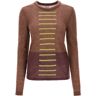 RICK OWENS 'judd' sweater with contrasting lines  - Brown - female - Size: Medium