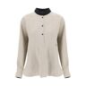 FERRAGAMO linen tunic shirt in eight  - Neutro - female - Size: 42