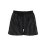 GIUSEPPE DI MORABITO poplin shorts with rhinestones  - Black - female - Size: 40