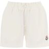 MONCLER sporty shorts with nylon inserts  - White - female - Size: Small