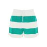 POLO RALPH LAUREN striped terry shorts  - White - female - Size: Medium