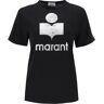 ISABEL MARANT ETOILE zewel t-shirt with metallic logo print  - Black - female - Size: Medium