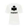 ISABEL MARANT ETOILE zewel t-shirt with flocked logo  - White - female - Size: Medium
