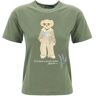 POLO RALPH LAUREN slub cotton polo bear t-shirt  - Khaki - female - Size: Small