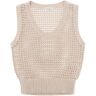 BRUNELLO CUCINELLI knit top with sparkling details  - Beige - female - Size: Large