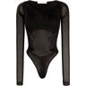 DION LEE long-sleeved bodysuit with cut-outs  - Black - female - Size: 10