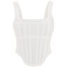 DION LEE corset top in jersey  - White - female - Size: Small