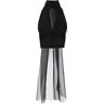 Dolce & Gabbana chiffon top with scarf accessory  - Black - female - Size: 40