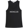 MONCLER logo print ribbed tank top  - Black - female - Size: Large