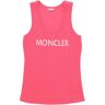 MONCLER logo print ribbed tank top  - Fuchsia - female - Size: Large