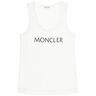 MONCLER logo print ribbed tank top  - White - female - Size: Extra Small