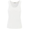 MONCLER sleeveless ribbed jersey top  - White - female - Size: Extra Small