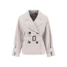 MAX MARA THE CUBE short double-breasted trench coat  - Neutro - female - Size: 40