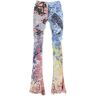 DIESEL destroyed jersey flared pants with bell-bottom  - Multicolor - female - Size: Medium