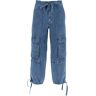 ISABEL MARANT ETOILE ivy cargo pants in washed effect canvas fabric  - Blue - female - Size: 34