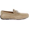 FERRAGAMO gancini driver loafers  - Beige - male - Size: 8