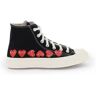 COMME DES GARCONS PLAY multi heart converse x comme des garçons play hi-top sneakers  - Black - male - Size: 8,5