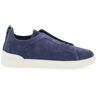 ZEGNA triple stitch slip-on sneakers  - Blue - male - Size: 9