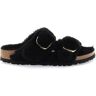 BIRKENSTOCK arizona big buckle mules in teddy  - Black - female - Size: 40