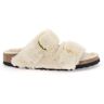 BIRKENSTOCK arizona big buckle mules in teddy  - Neutro - female - Size: 40