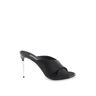 Dolce & Gabbana satin mules with metal heel.  - Black - female - Size: 38