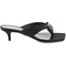 Versace gianni ribbon thong mules  - Black - female - Size: 40