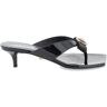 Versace gianni ribbon thong mules  - Black - female - Size: 37