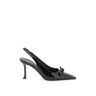 FERRAGAMO asymmetric slingback pumps with bow  - Black - female - Size: 7,5