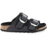 BIRKENSTOCK arizona big buckle slides in teddy  - Black - female - Size: 40