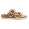 BIRKENSTOCK arizona big buckle mules in shearling  - Brown - female - Size: 37